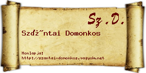 Szántai Domonkos névjegykártya