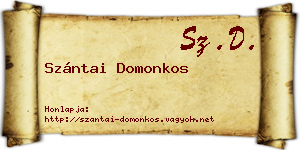 Szántai Domonkos névjegykártya